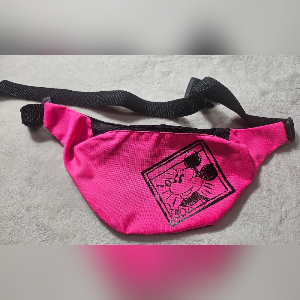 Pink/black  Mickey Mouse Fanny Pack Vintage